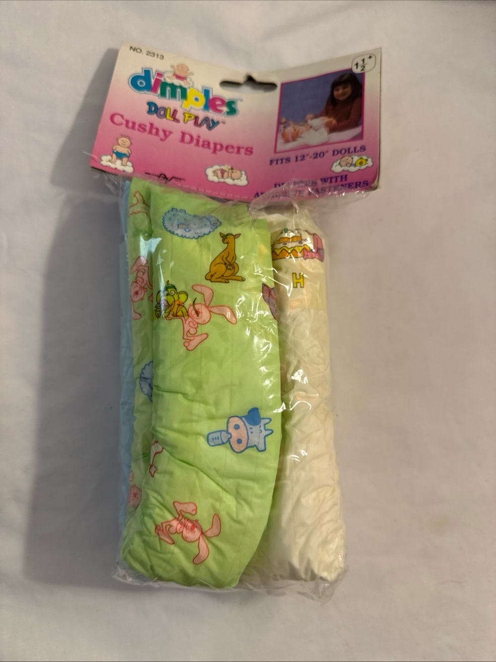 Vintage Dimples Doll Play Cushy Diapers Three Pack Fits 12”-20”